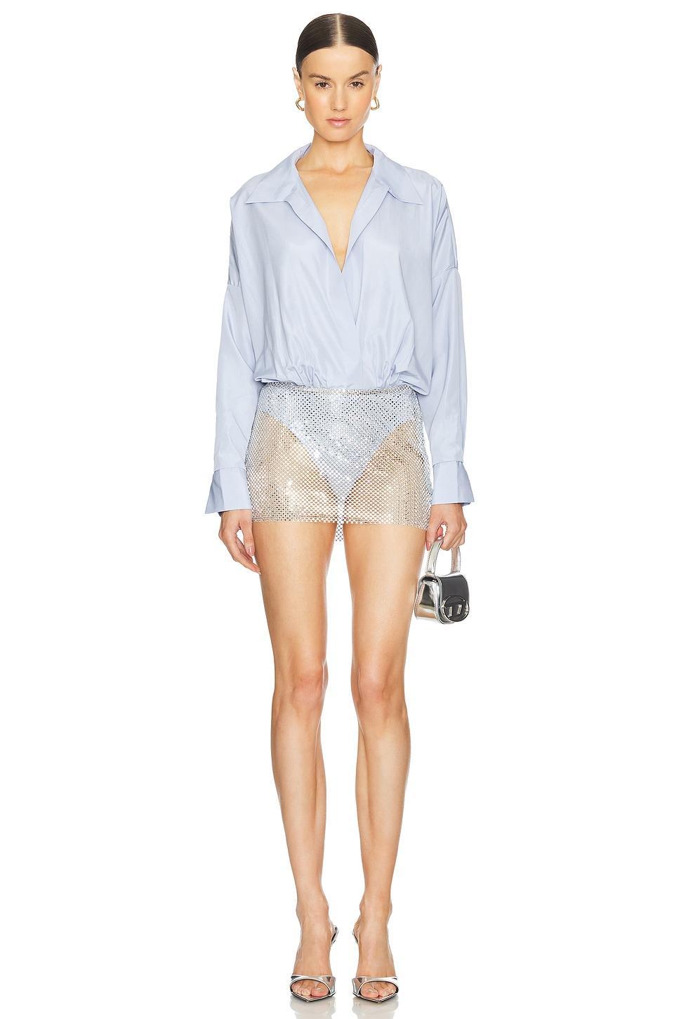 Super Oversized Boyfriend Shirt Bodysuit Norma Kamali Product Image