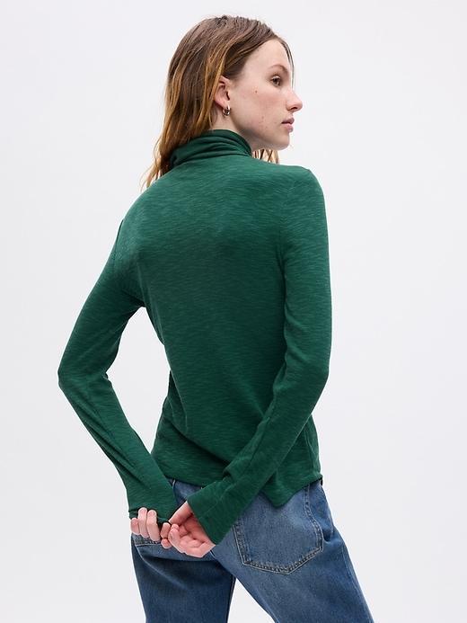 Essential Rib Turtleneck T-Shirt Product Image
