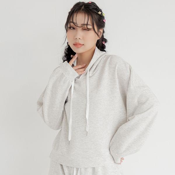 [L-3XL] High Waist Plain Sweat Shorts Product Image