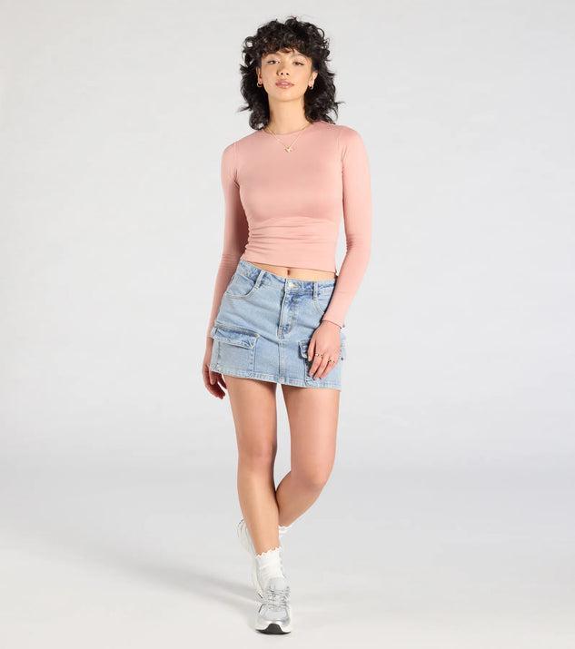 Essential Update Long Sleeve Crop Top Product Image