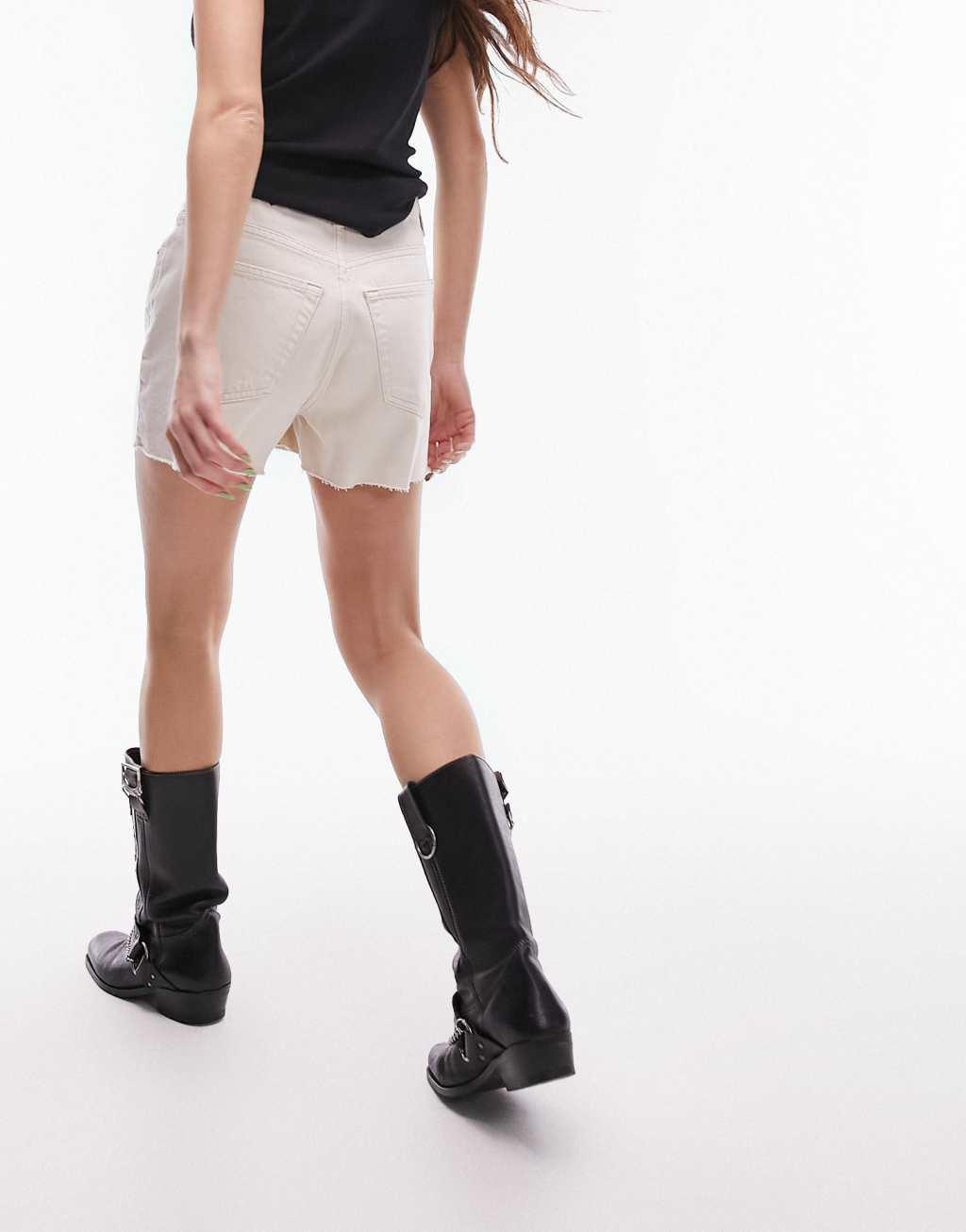 Topshop denim a-line mom shorts Product Image