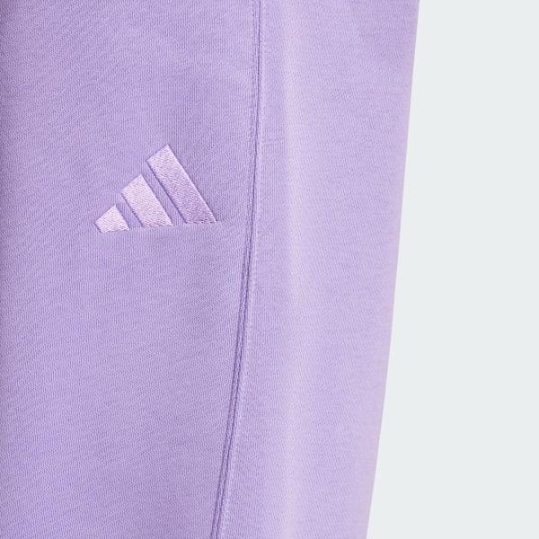 Women's adidas Essentials 3-Stripes French Terry Cuffed Sportswear Pants, Size: Small, Clear Pink White Product Image