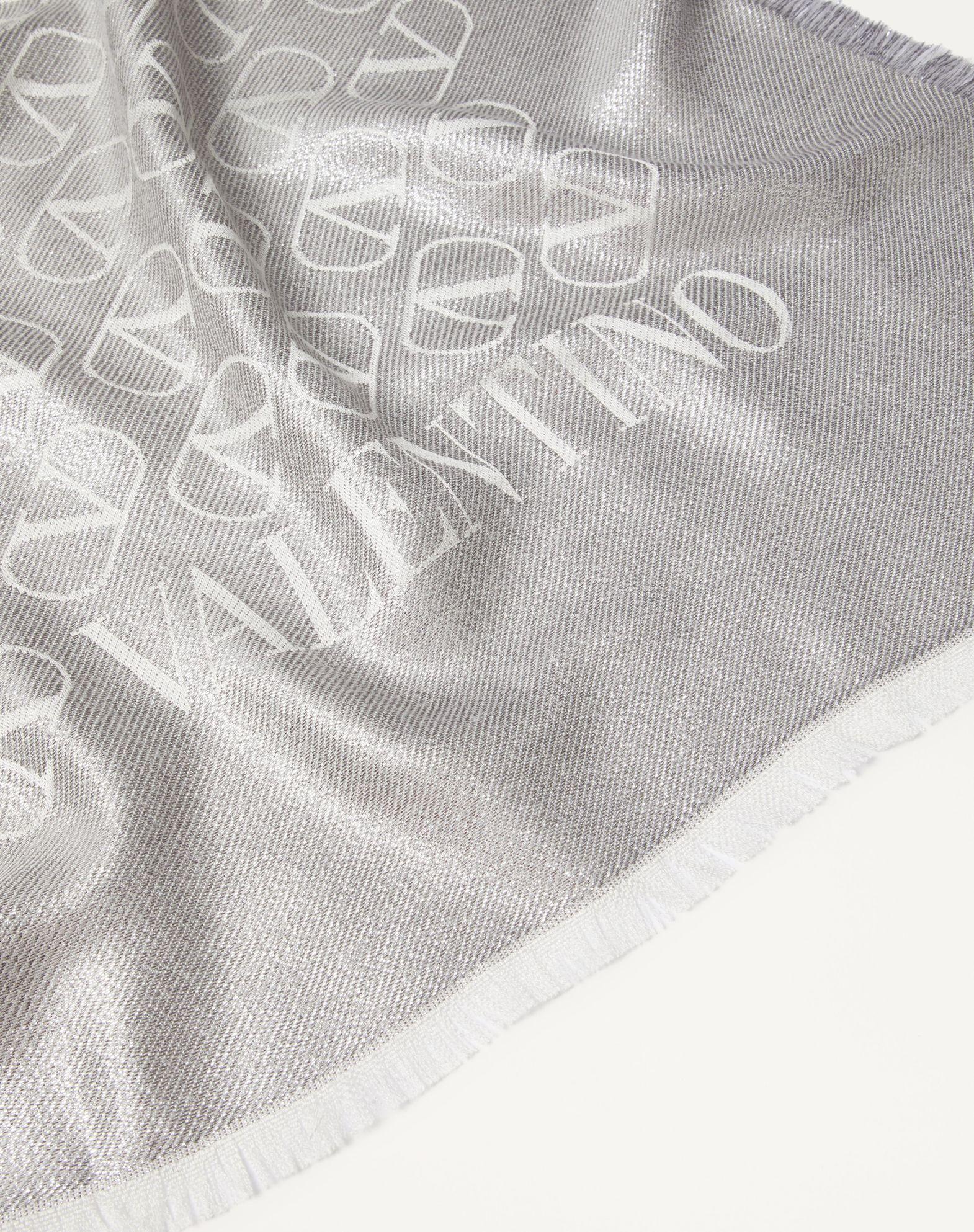 Vlogo Signature Jacquard Shawl In Silk, Cashmere And Lurex 140X140 Product Image