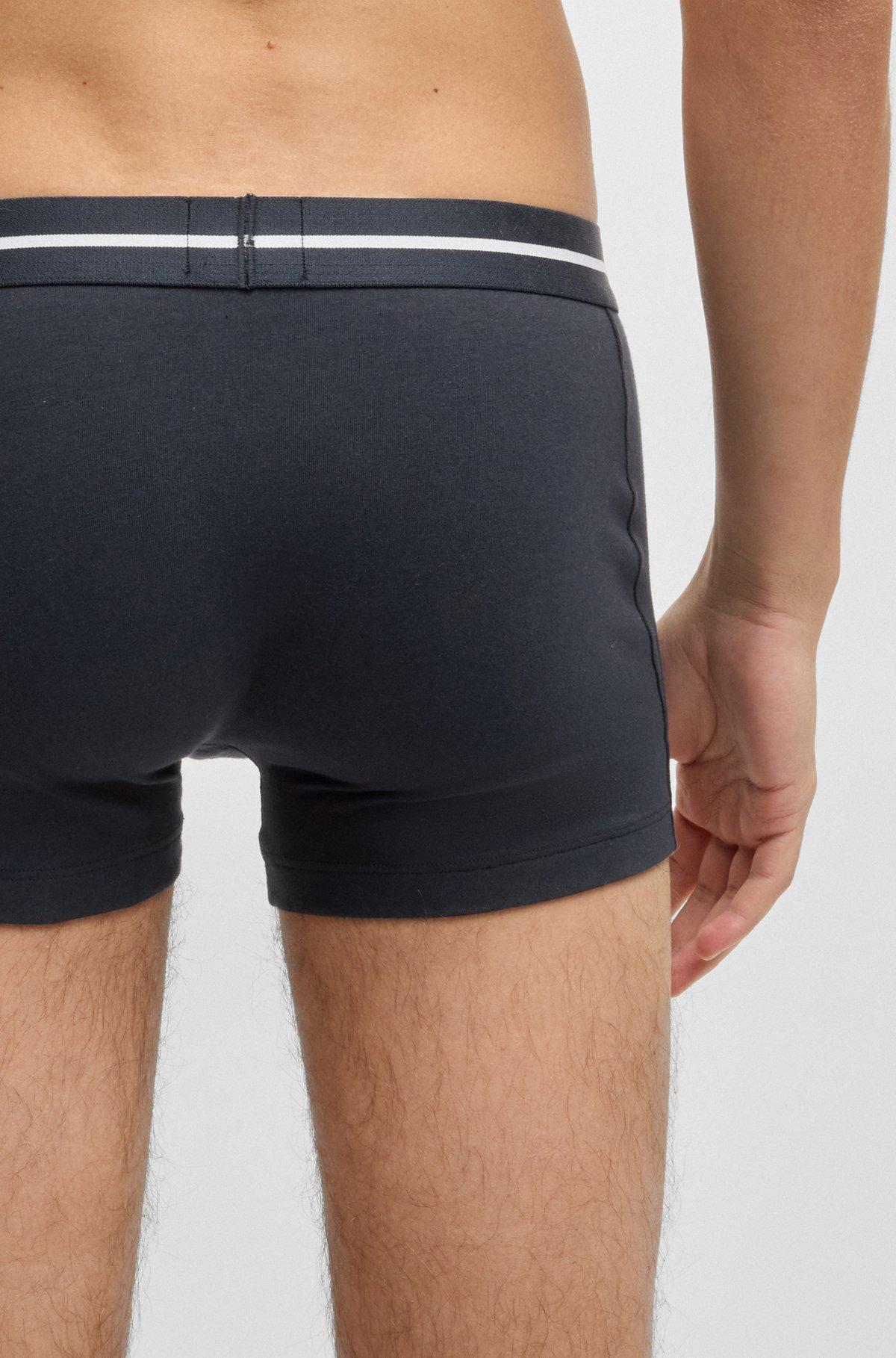 Three-pack of stretch-cotton trunks with logo waistbands Product Image