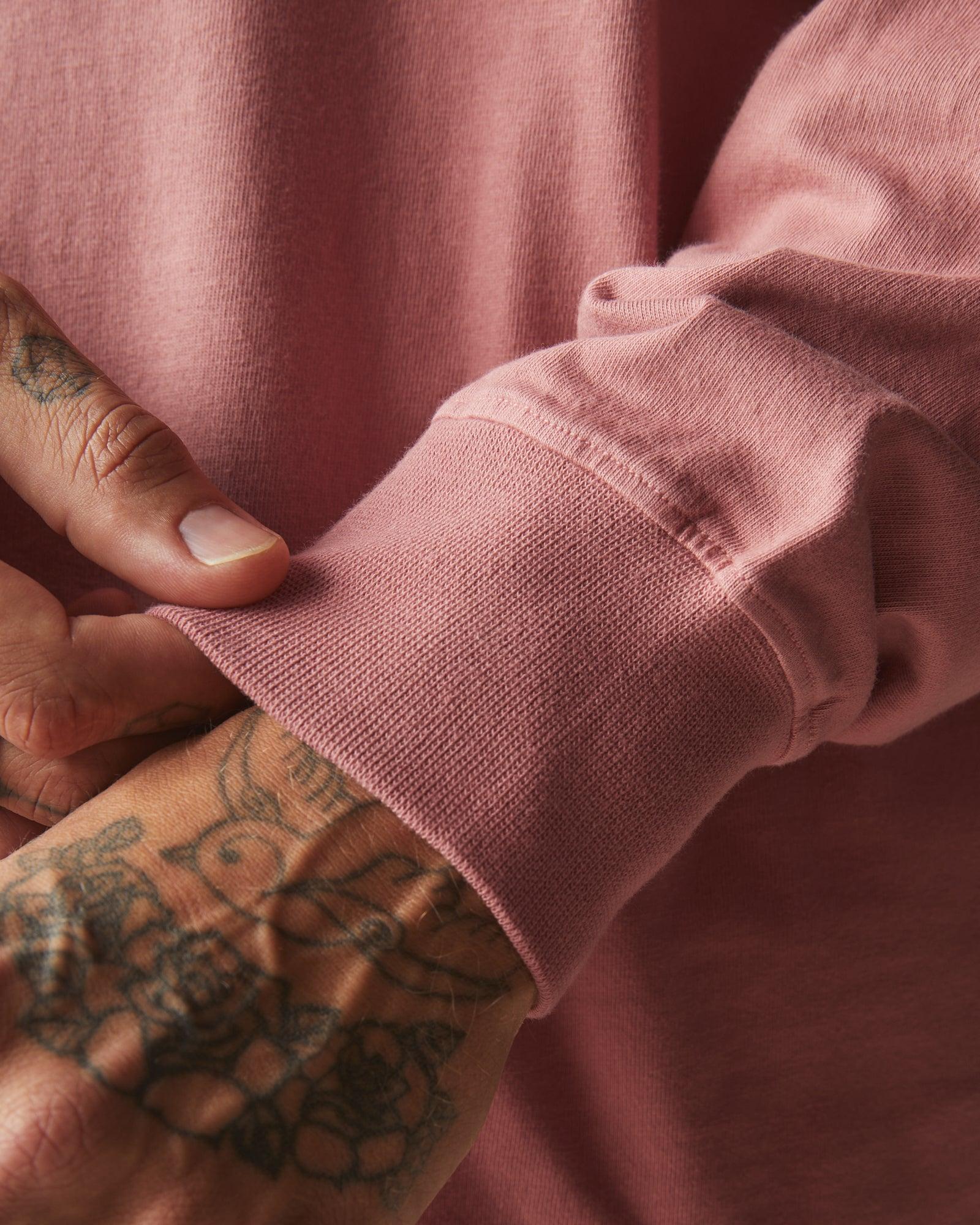 Men's Heavyweight Pocket Long Sleeve Tee - Withered Rose Male Product Image