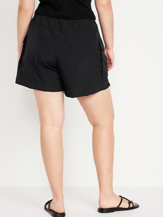 High-Waisted Cargo Utility Shorts -- 5-inch inseam Product Image