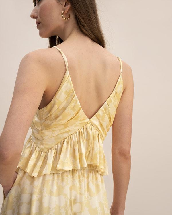 Shadow Print Ruffle Cami Product Image