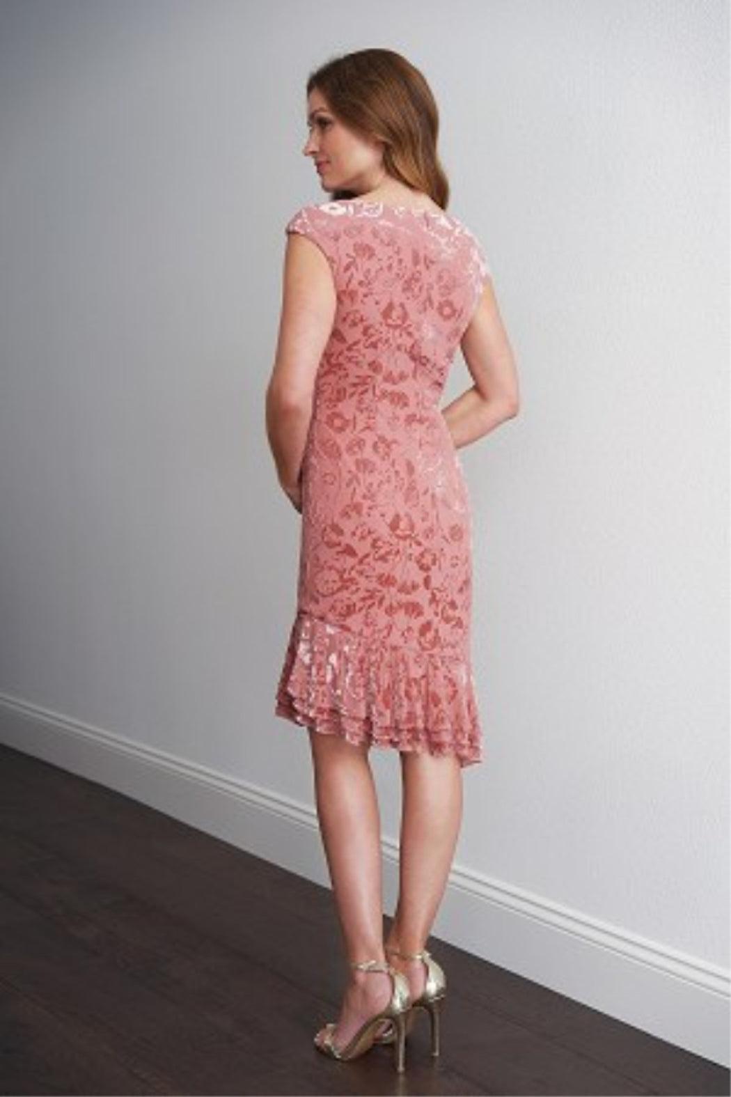 Floral Stretch Velvet MOB Dress Product Image