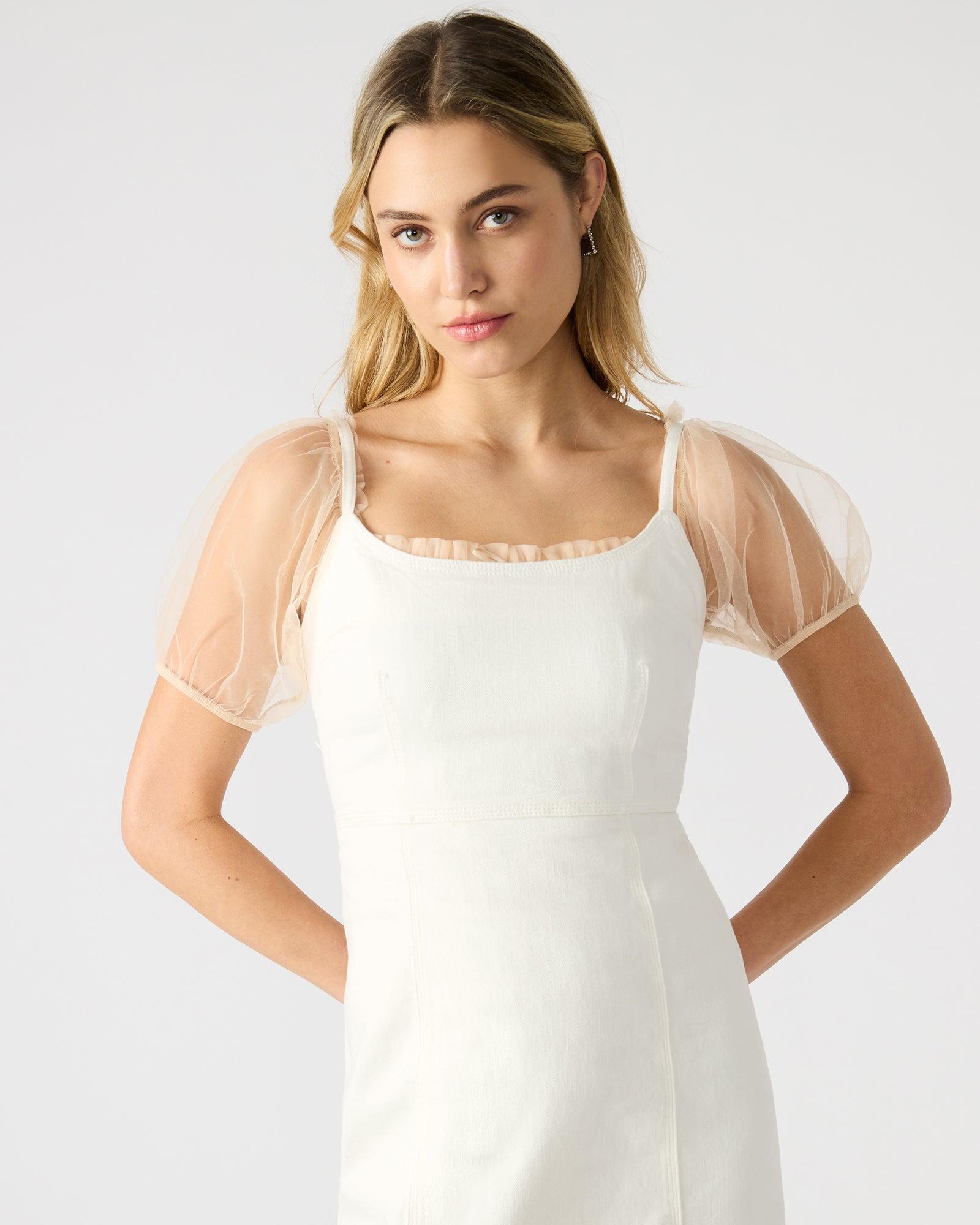 GISELLE DENIM DRESS WHITE Female Product Image