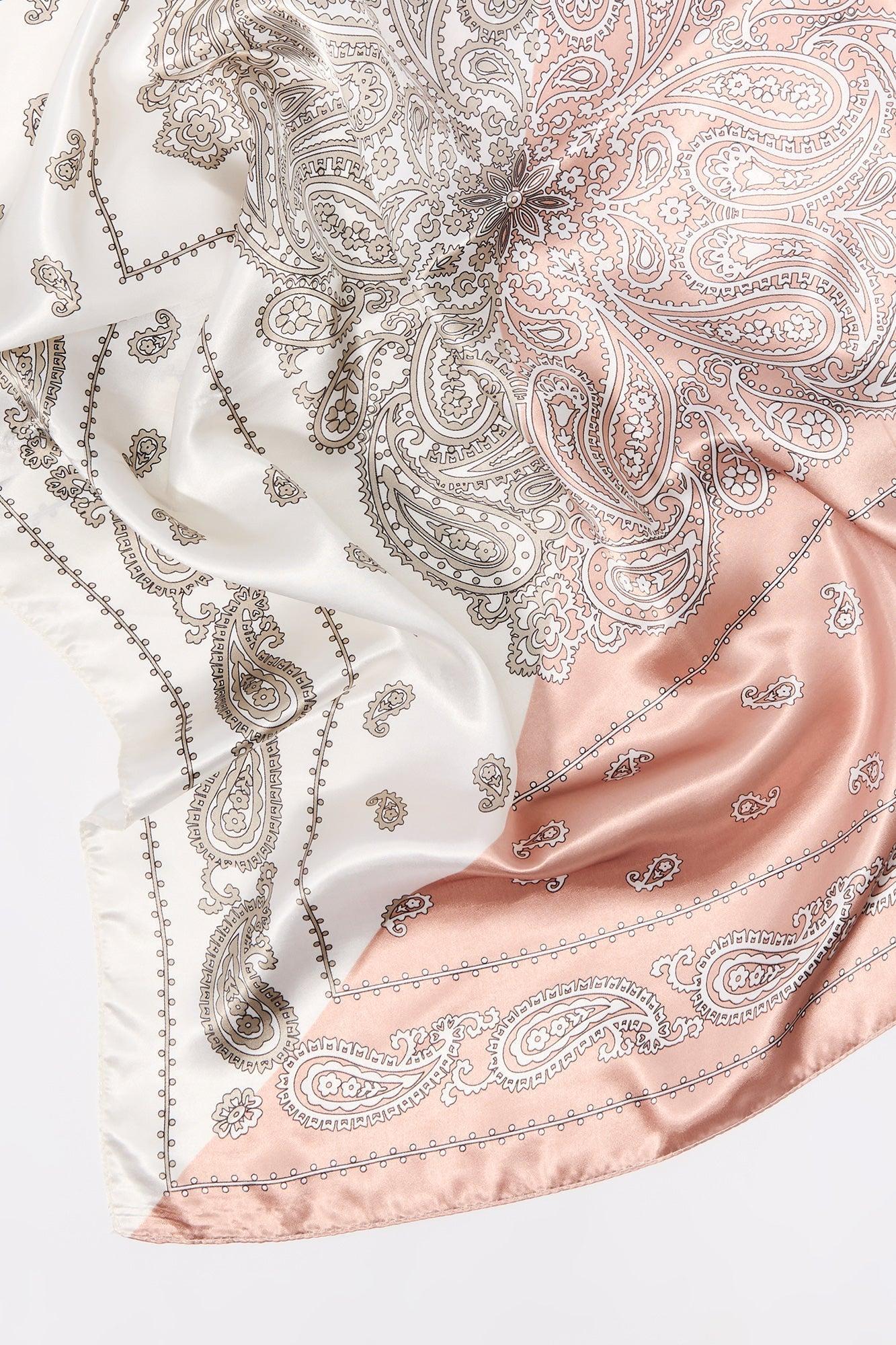 Colourblock Paisley Print Satin Multiway Scarf Female Product Image