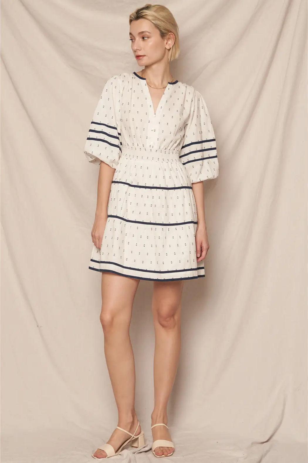 V-Neck Tiered MiniDress Product Image