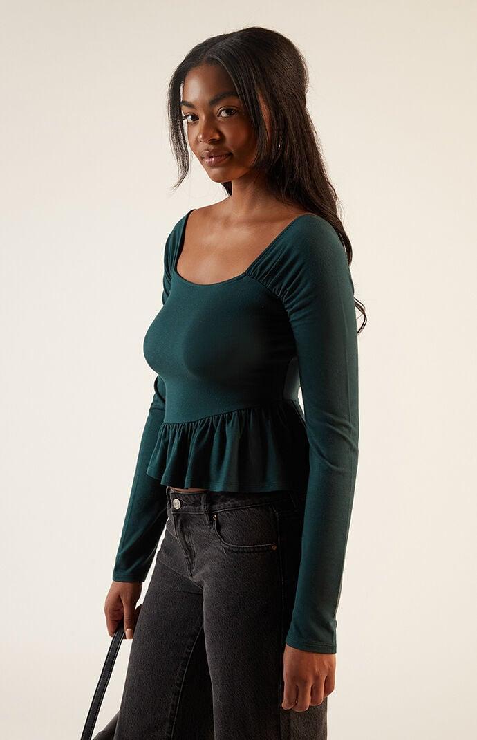 Est. PAC 1980 Women's Asymmetrical Long Sleeve Babydoll Top Product Image