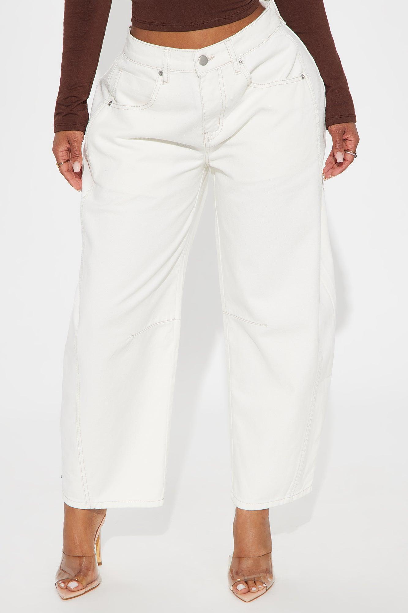 Federica Barrel Pant - Cream Product Image