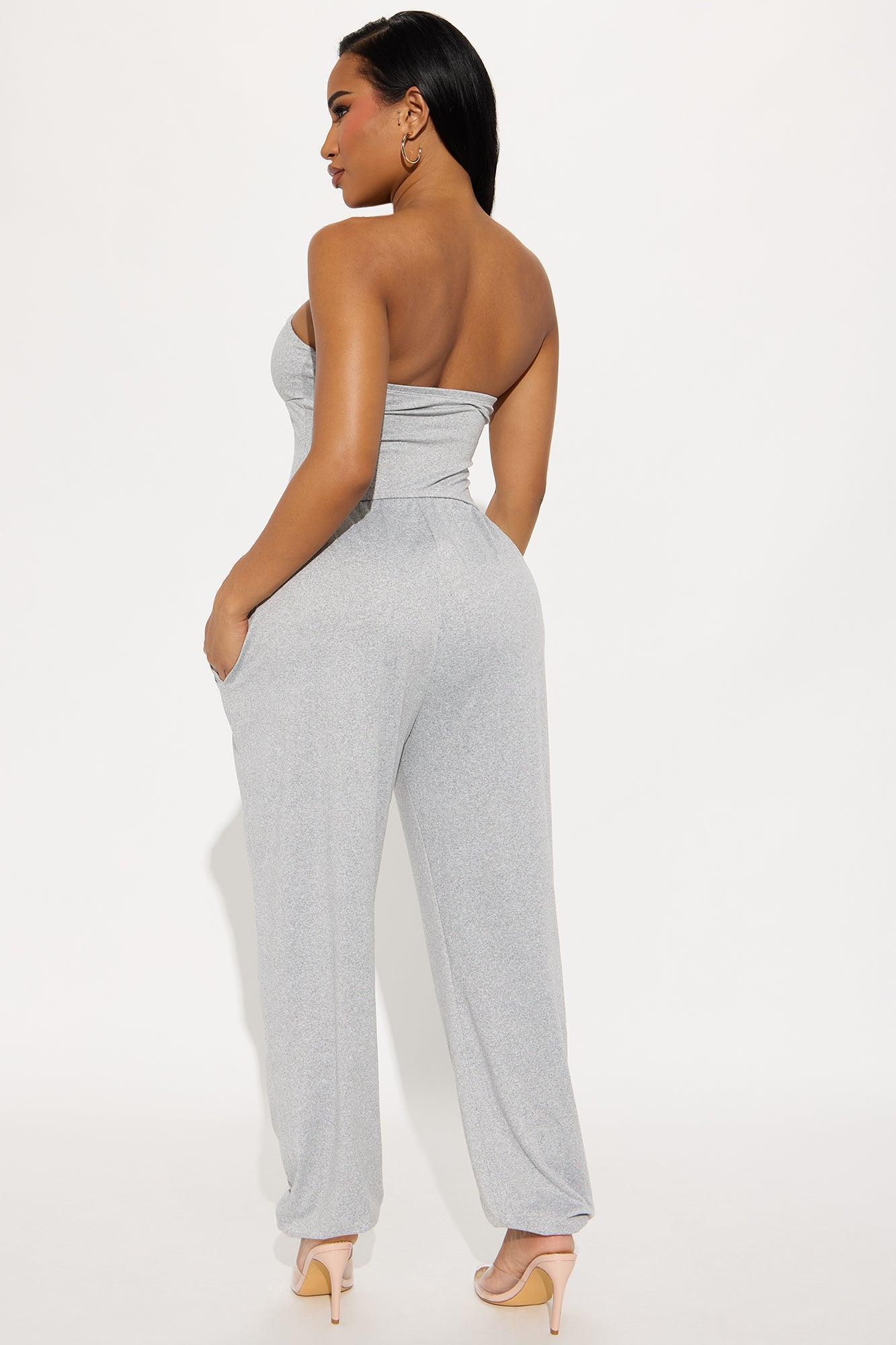 Jasmine Jumpsuit - Heather Grey Product Image