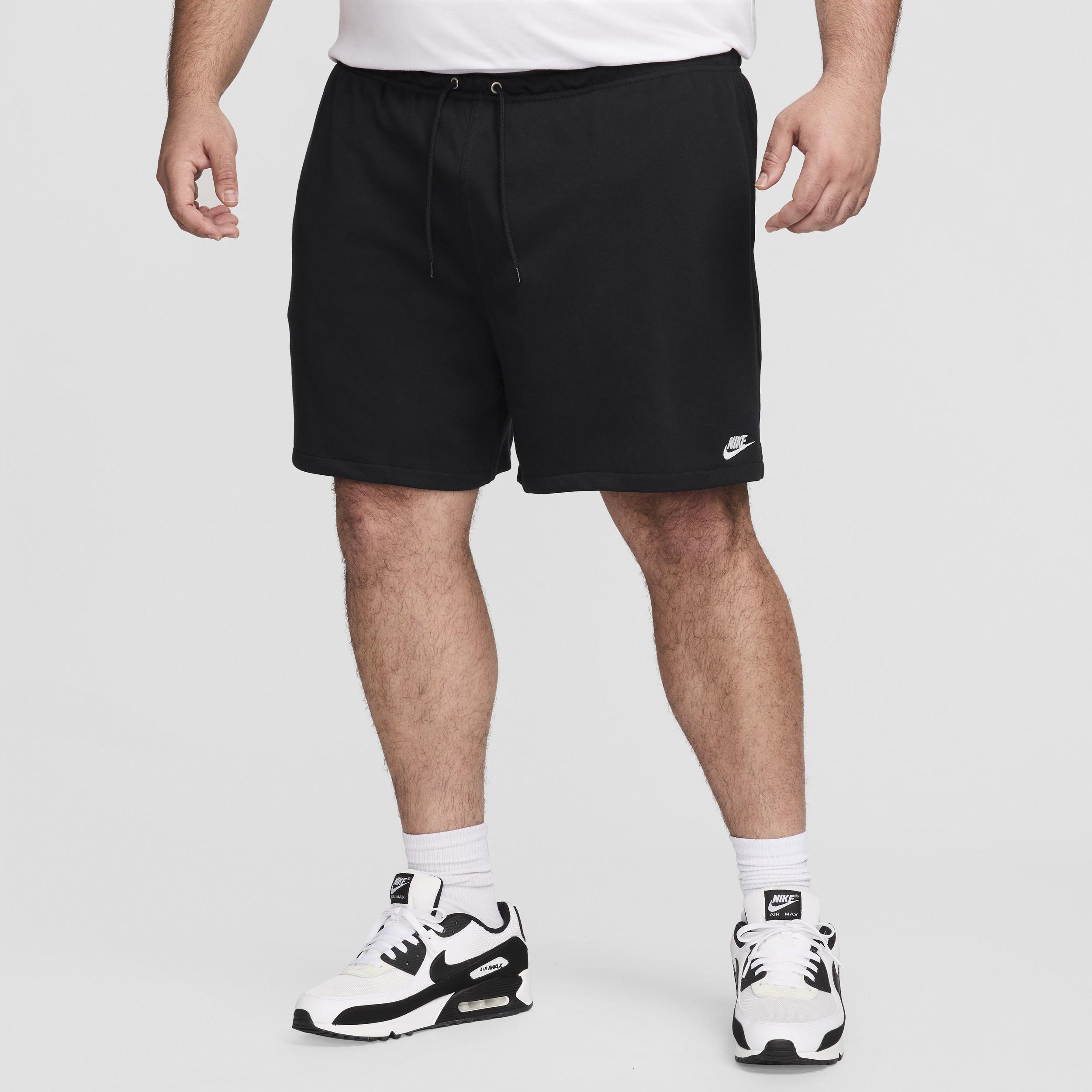 Men's Nike Club French Terry Flow Shorts, Size: Large, Black Product Image