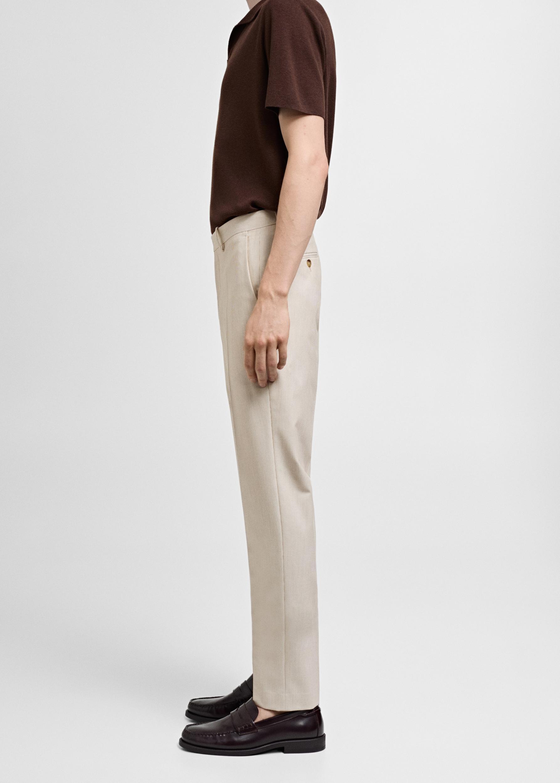 Stretch-fabric slim-fit suit pants - Men | MANGO USA Product Image