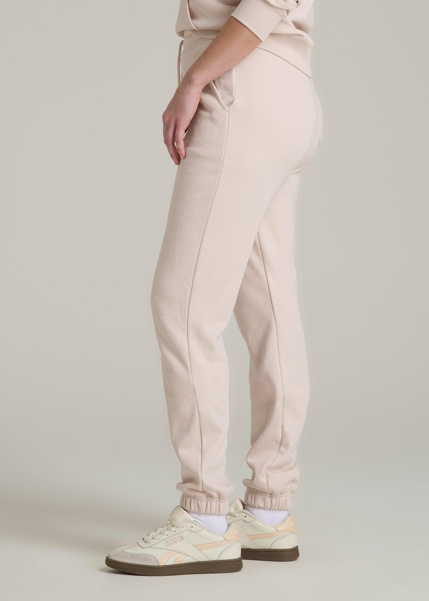 Wearever Fleece SLIM-FIT High-Waisted Women's Sweatpants in Shell Product Image