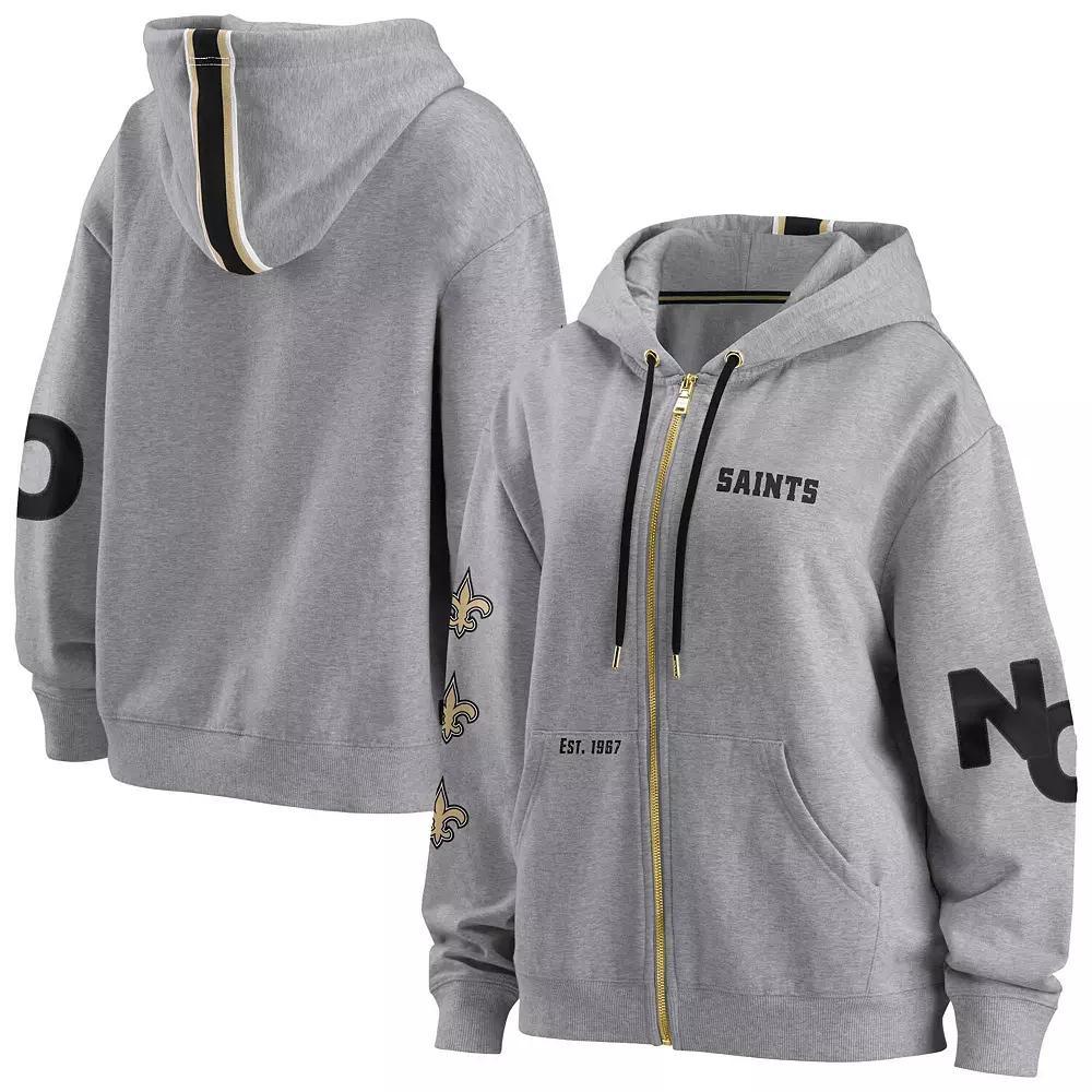 Women's WEAR by Erin Andrews Gray Seattle Seahawks Full-Zip Hoodie, Size: XS, Grey Product Image