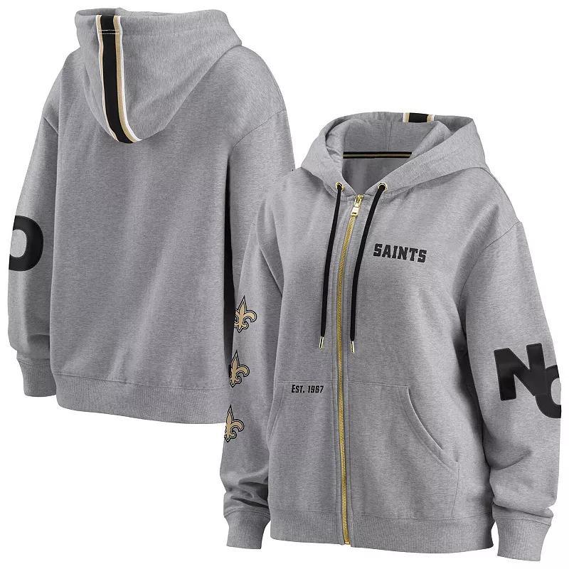Women's WEAR by Erin Andrews Gray Seattle Seahawks Full-Zip Hoodie, Size: XS, Grey Product Image