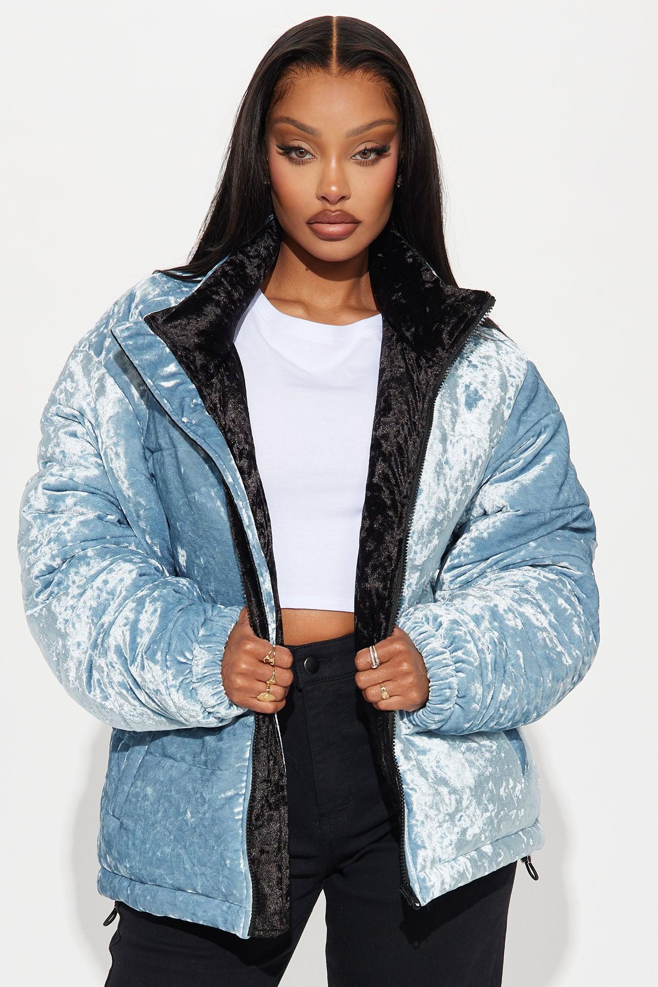 Jasmine Puffer Jacket - Light Blue Product Image