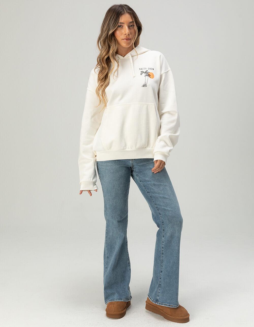 SALTY CREW Good Life Womens Hoodie - OFF WHITE Product Image