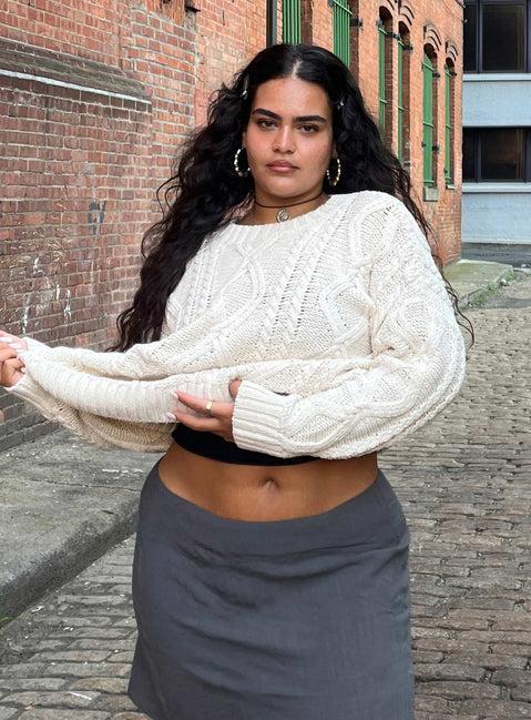 Anaya Oversized Sweater Beige Product Image
