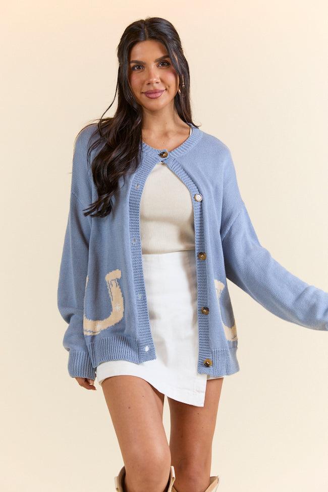 Golden Stirrups Horseshoe Cardigan Product Image