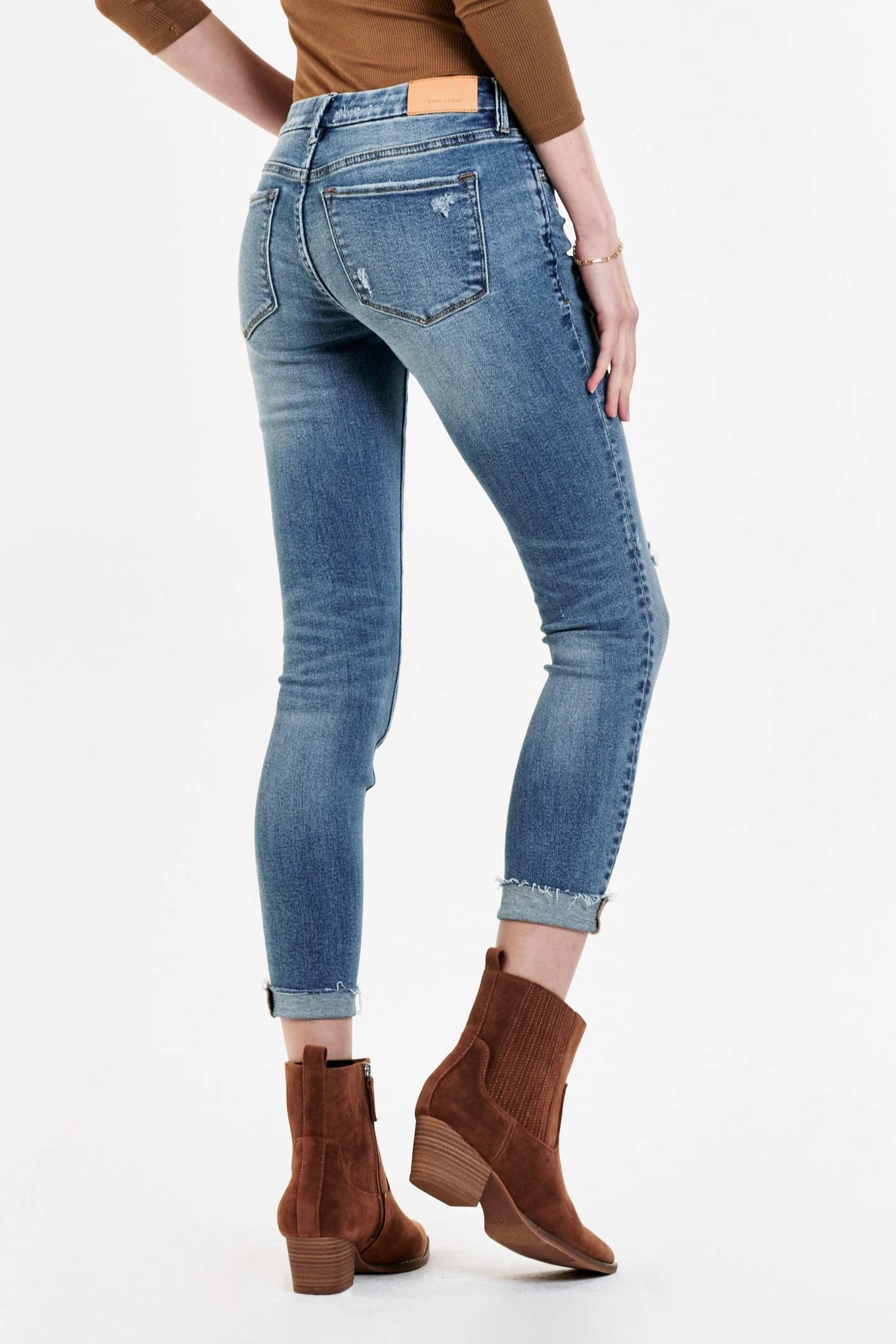Joyrich Mid Rise Cuffed Skinny Jeans Product Image
