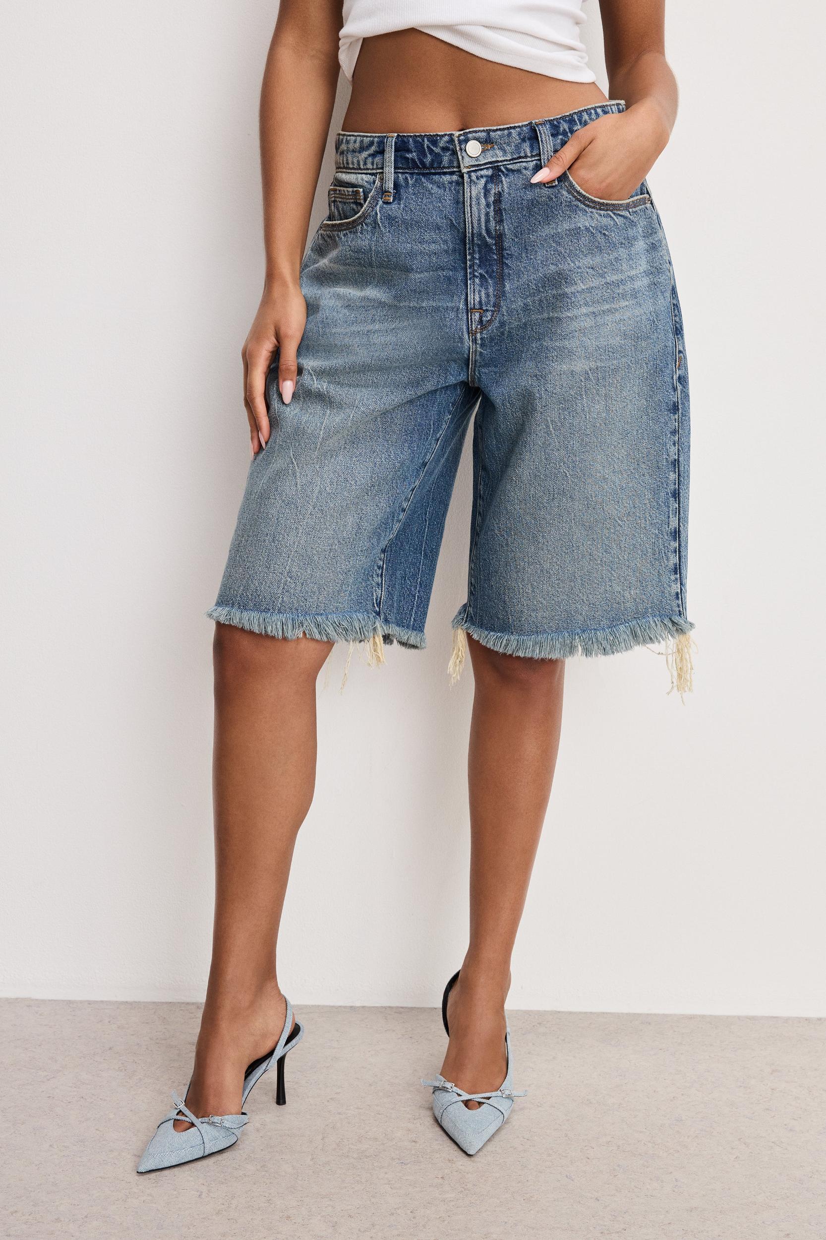GOOD STANDARD EASE BERMUDA SHORTS | INDIGO808 Product Image