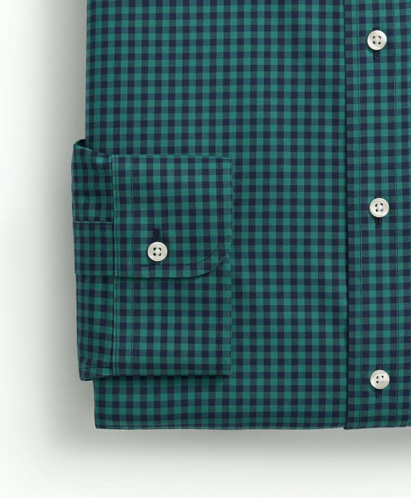 Stretch Supima® Cotton Non-Iron Pinpoint Oxford Ainsley Collar, Gingham Dress Shirt Product Image