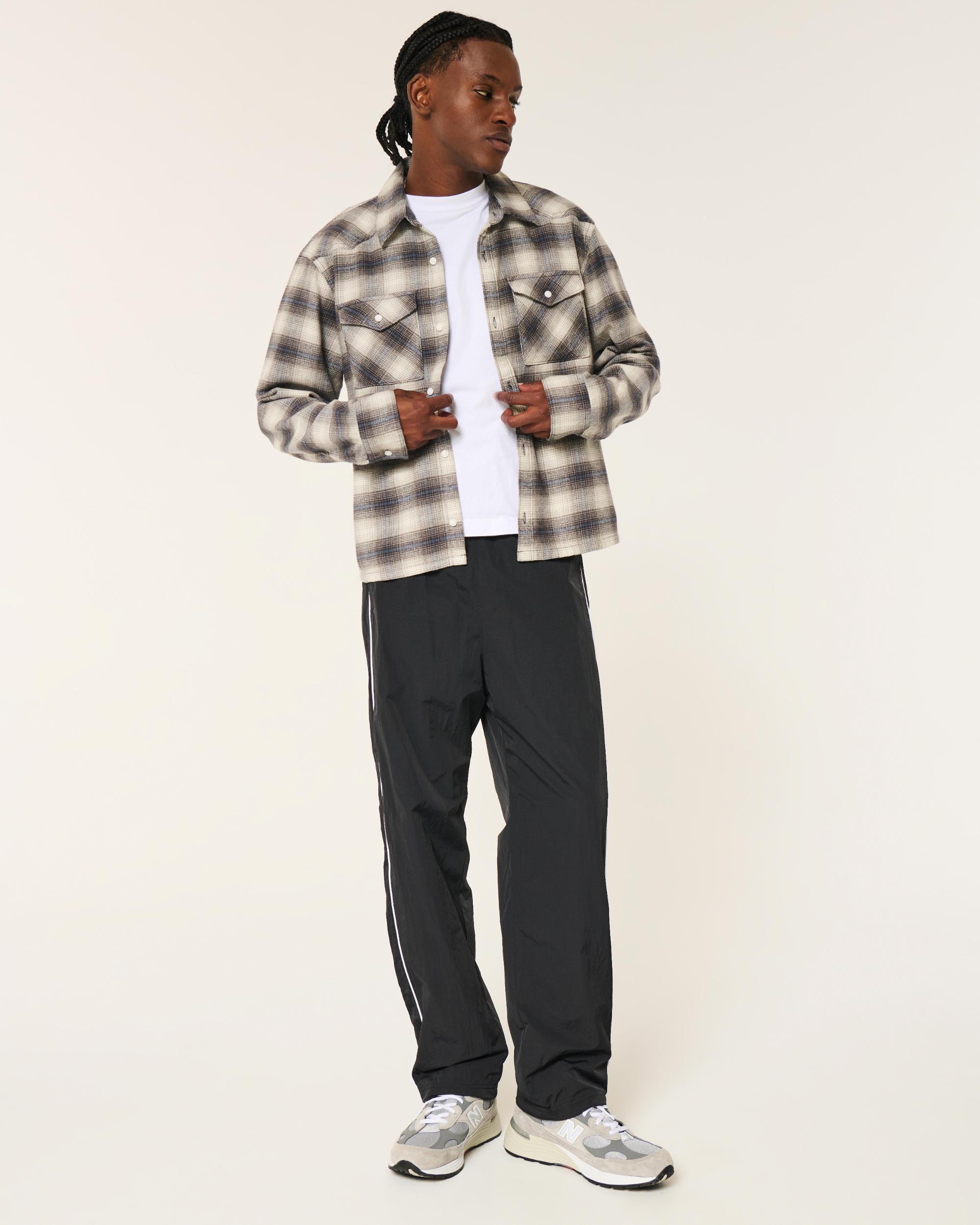 Crop Flannel Shirt Product Image