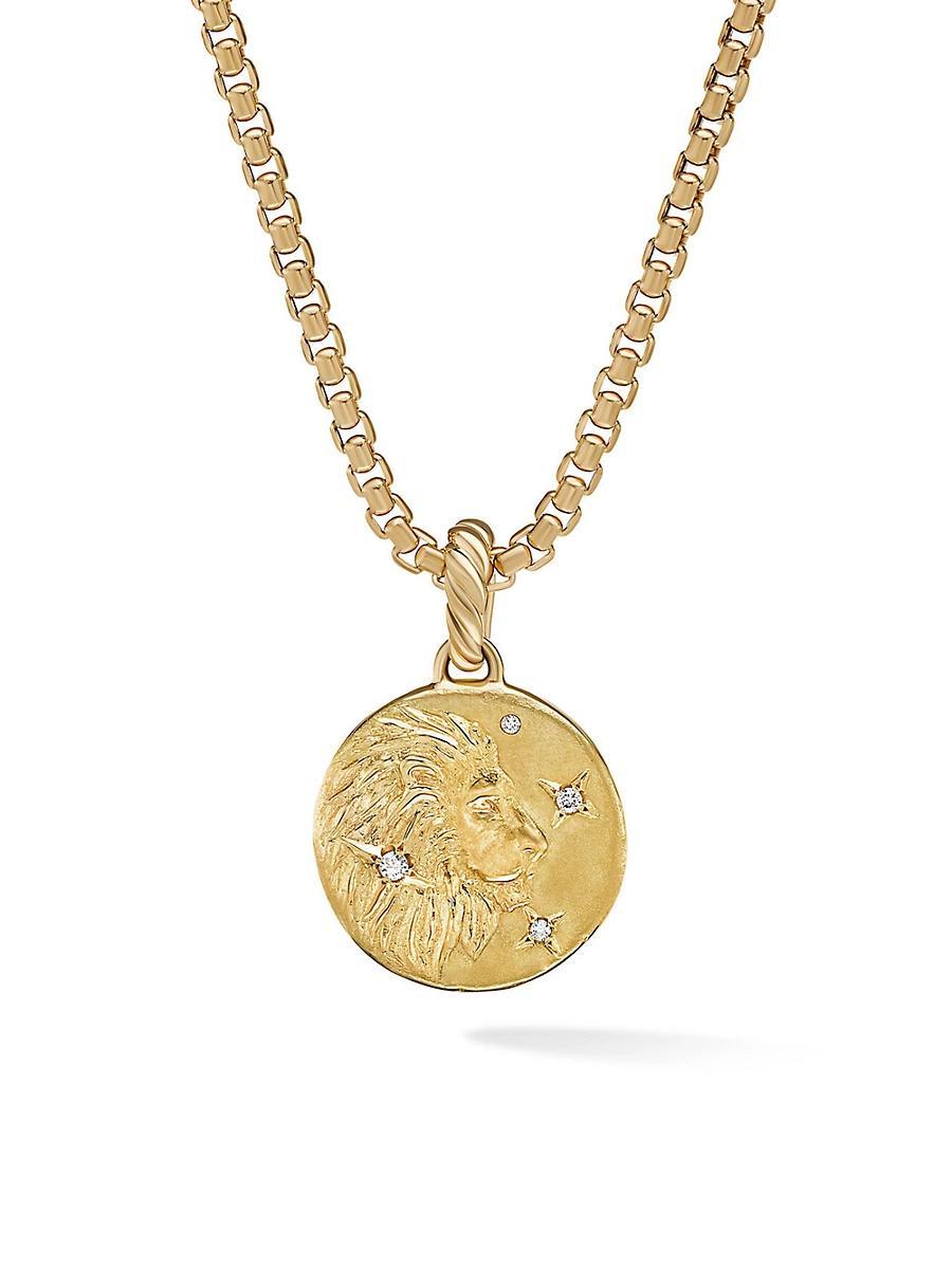 David Yurman 18K Yellow Gold Diamond Aquarius Amulet Pendant Product Image