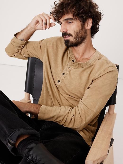 Soft Wash Henley T-Shirt Product Image