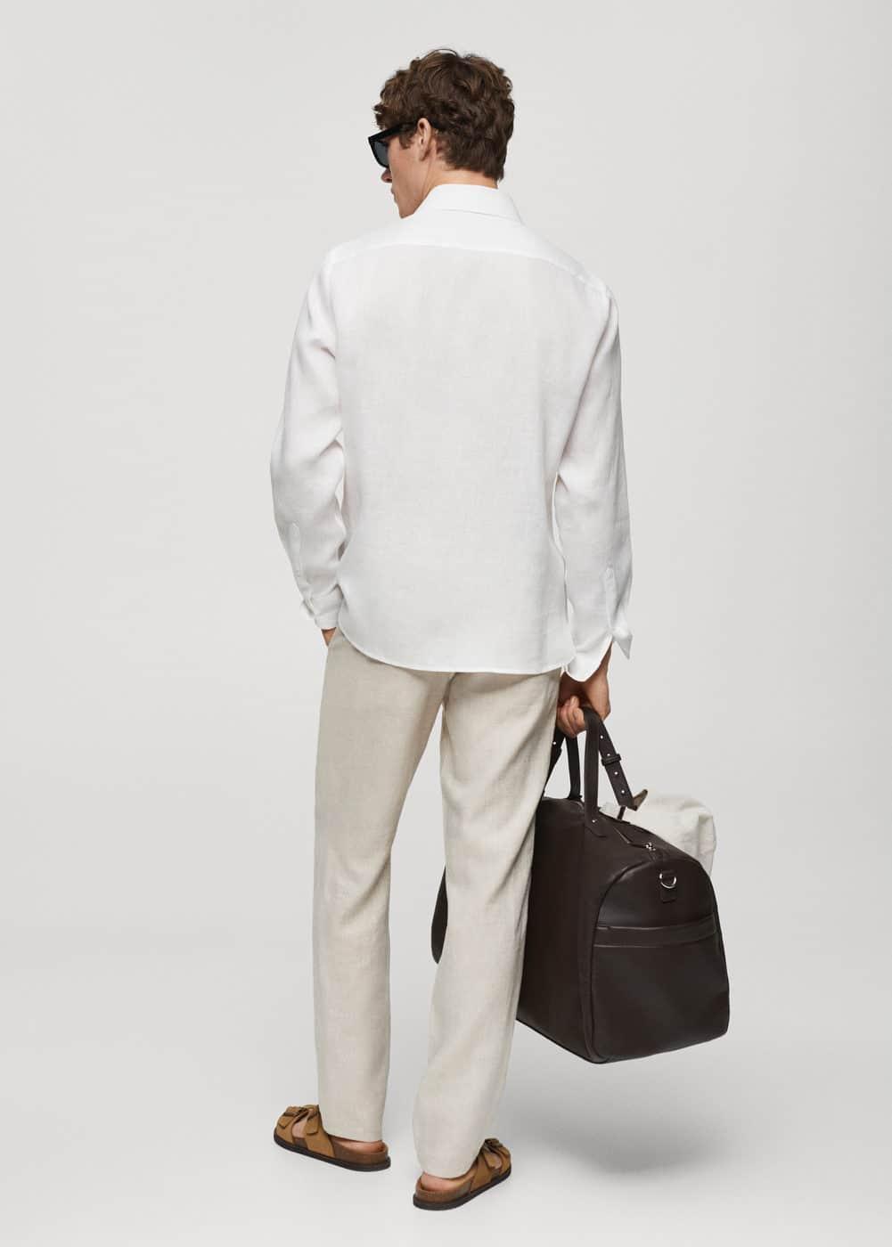 Mango Mens Linen Shirt Product Image