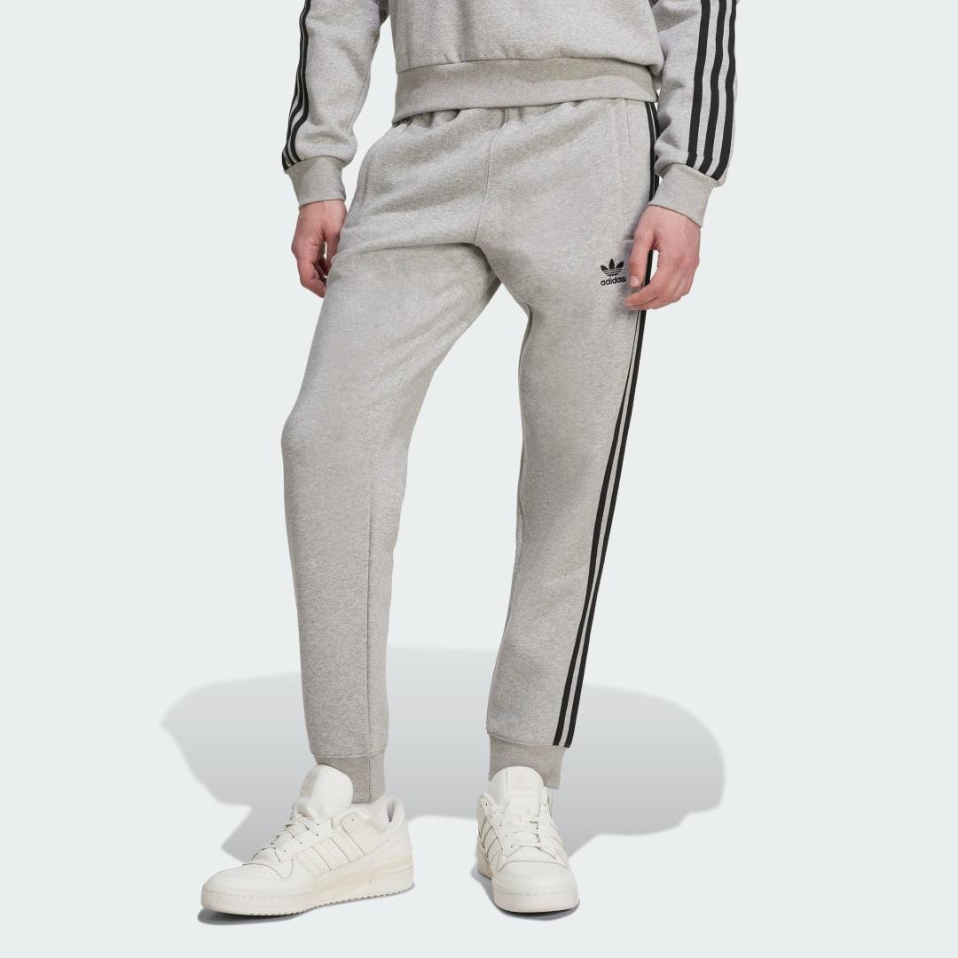 adidas Adicolor 3-Stripes Pants Medium Grey Heather XS Mens Product Image