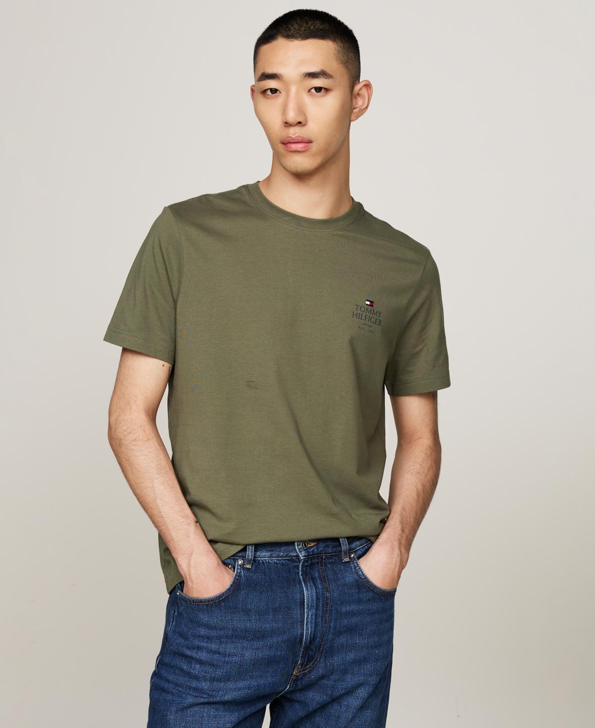 Tommy Hilfiger Mens Short Sleeve Crewneck Stacked Logo T-Shirt Product Image