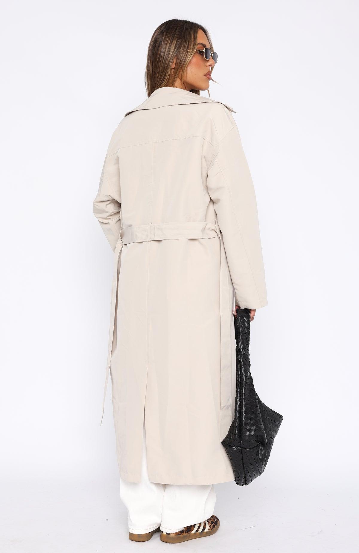 Keep A Secret Trench Coat Dove Product Image