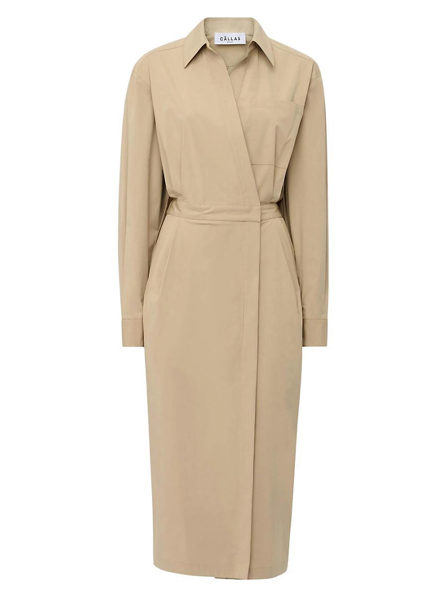 Womens Jax Long Sleeve Wrapped Shirtdress Product Image