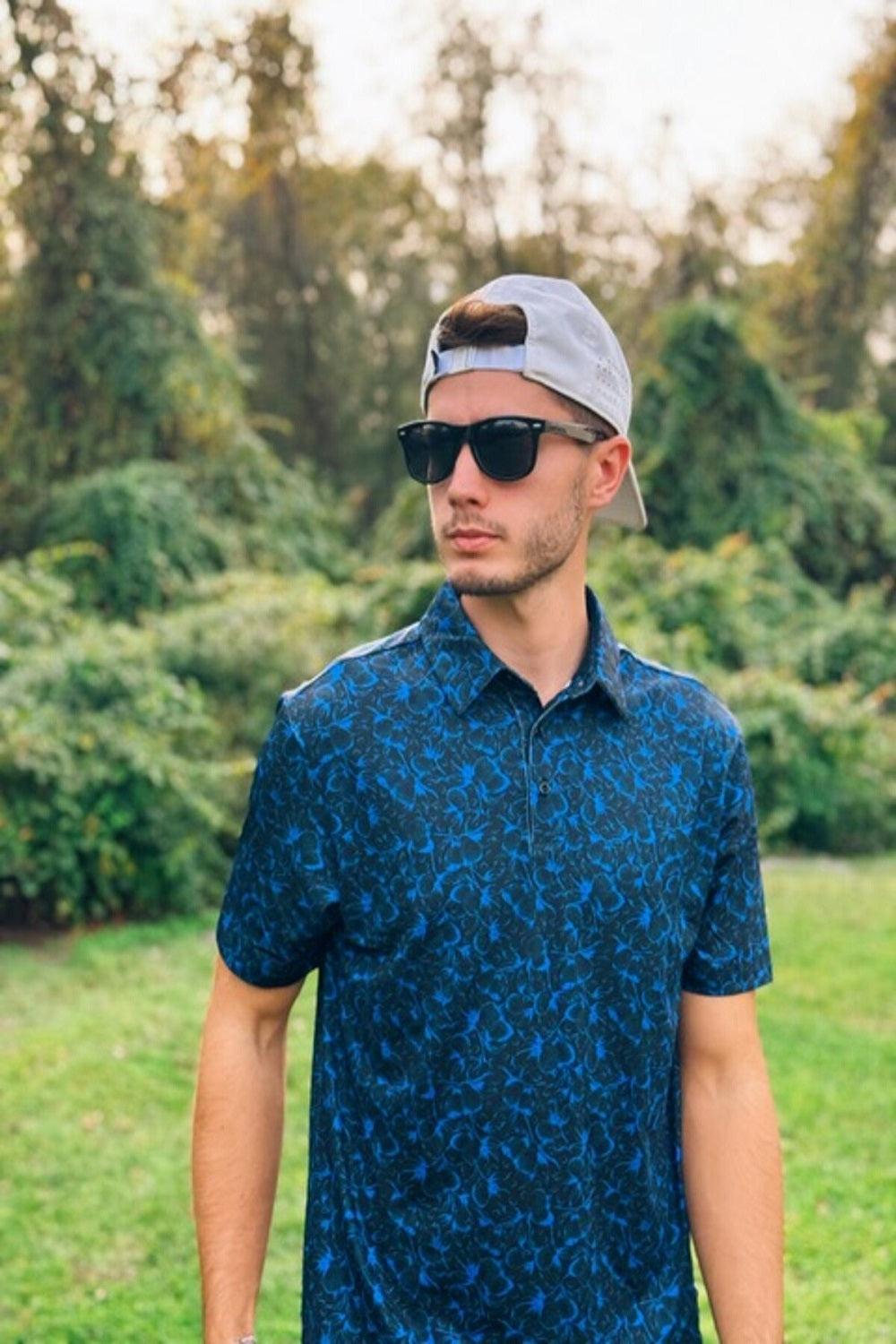 Three Sixty Six Men’s Print Golf Polos Product Image