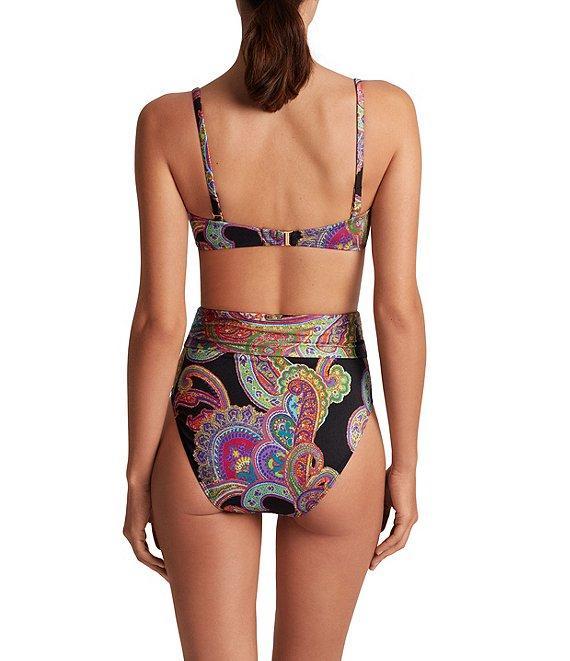 Lauren Ralph Lauren Bordado Paisley Shirred High Waist Swim Bottom Product Image