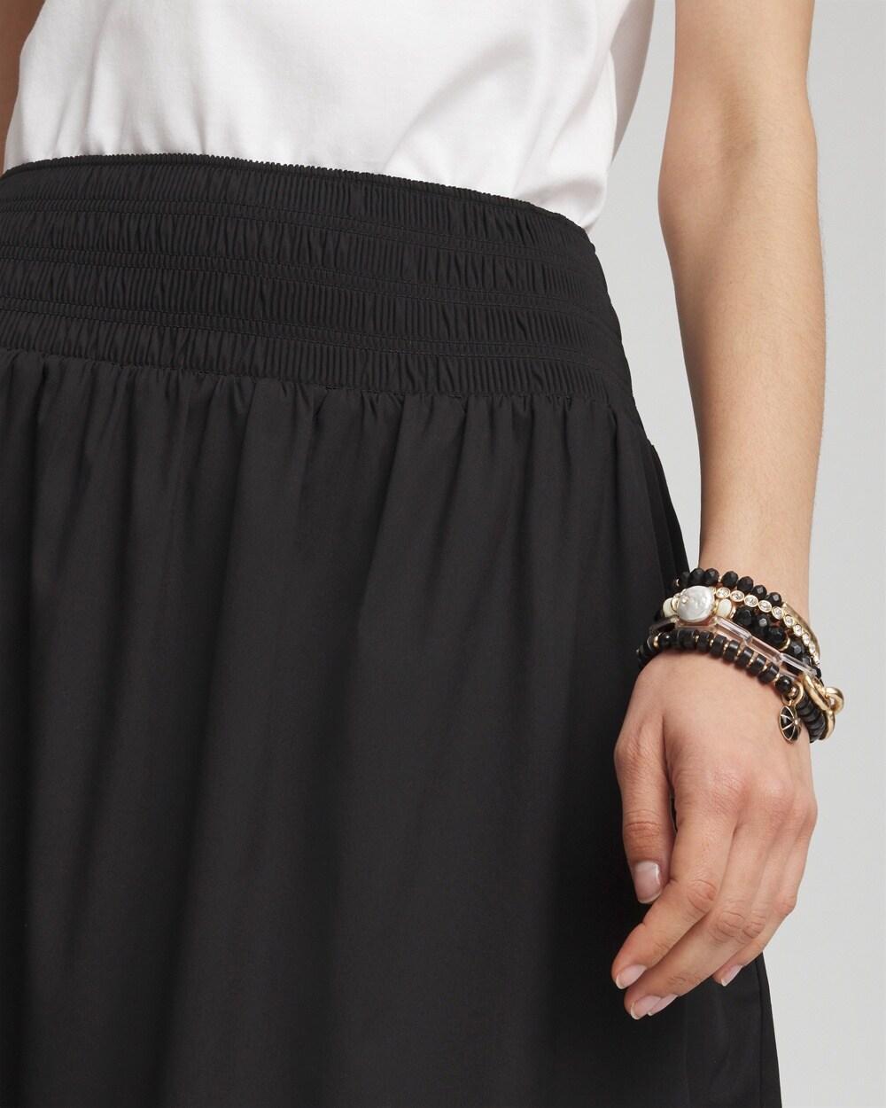 Petite Poplin Smocked Waist Maxi Skirt Product Image