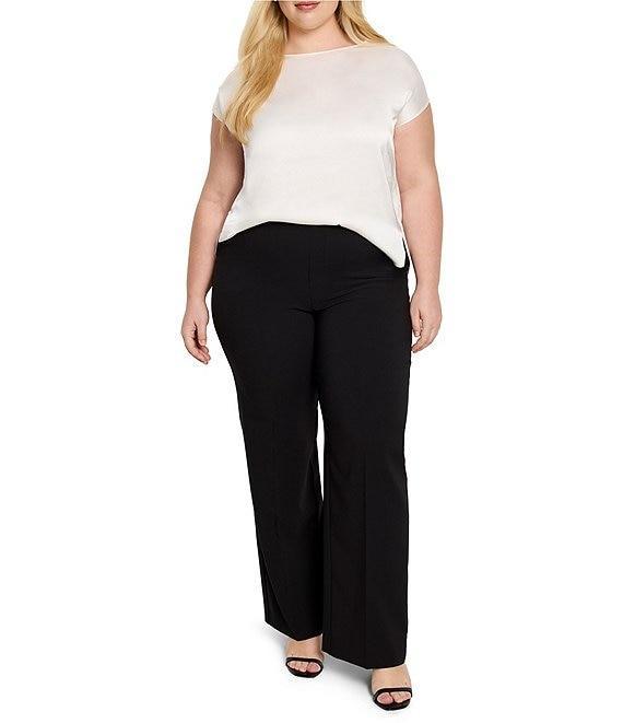 NIC + ZOE Plus Woven Day Gloss Boat Neck Short Dolman Sleeve Top Product Image