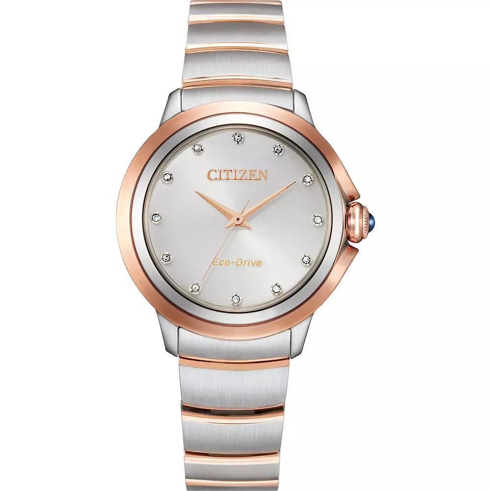 Citizen Eco-Drive Womens Ceci Gold-Tone Stainless Steel Bracelet Watch - EM0952-55A Product Image