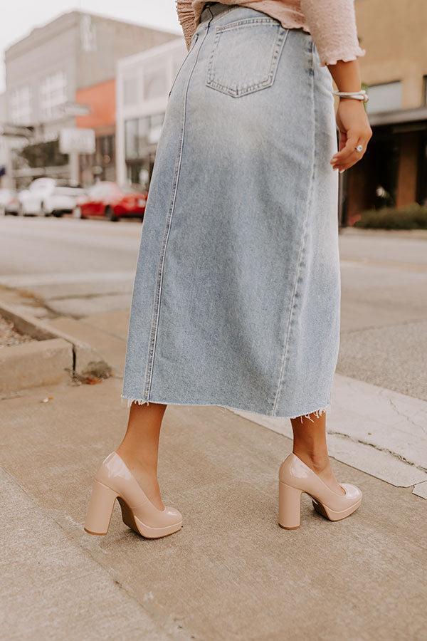 The Caroline Patent Heel in Natural Product Image