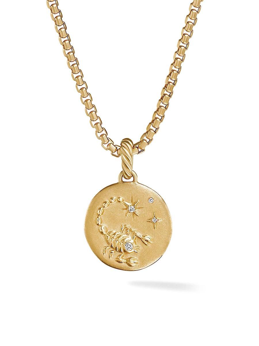David Yurman 18K Yellow Gold Diamond Aquarius Amulet Pendant Product Image