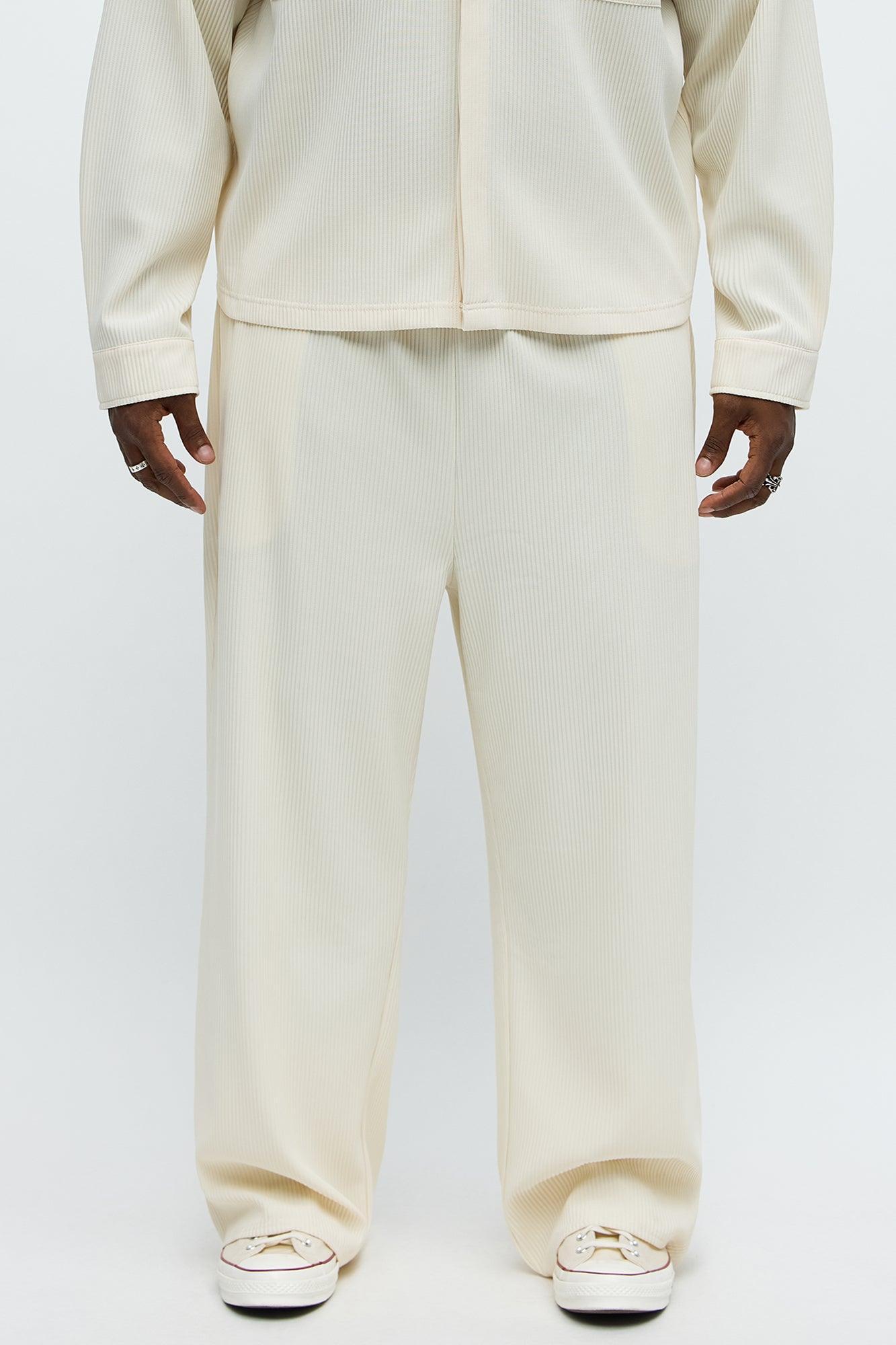 Show Up Baggy Elastic Waist Pant - Off White Product Image