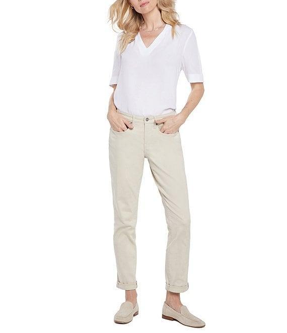 NYDJ Petite Size Margot High Rise Slim Straight Girlfriend Jeans Product Image