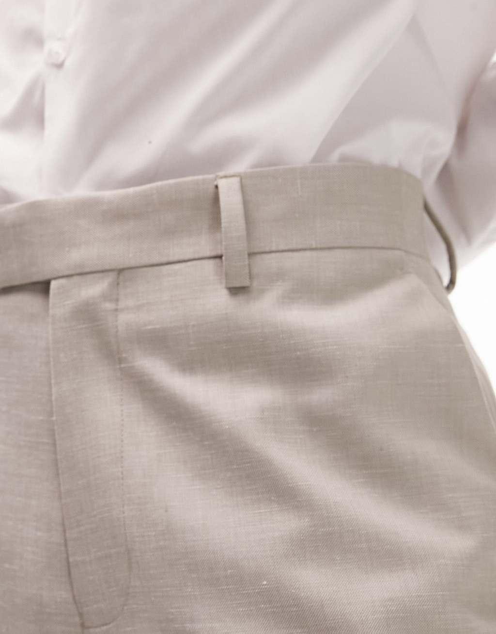 Topman slim linen blend suit pants Product Image