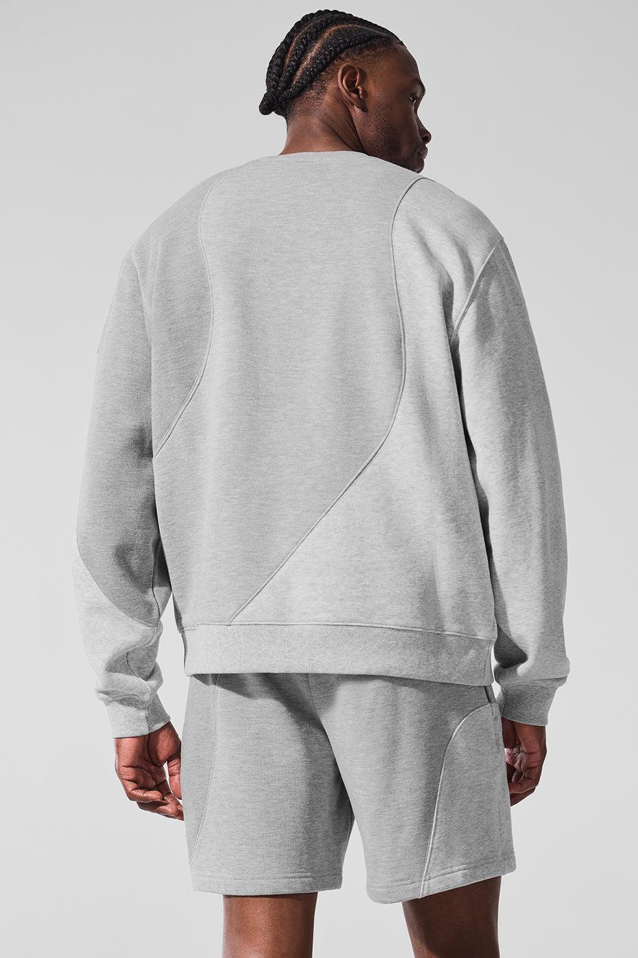 Make Waves Crew Neck Pullover - Athletic Heather Grey Tonal Product Image