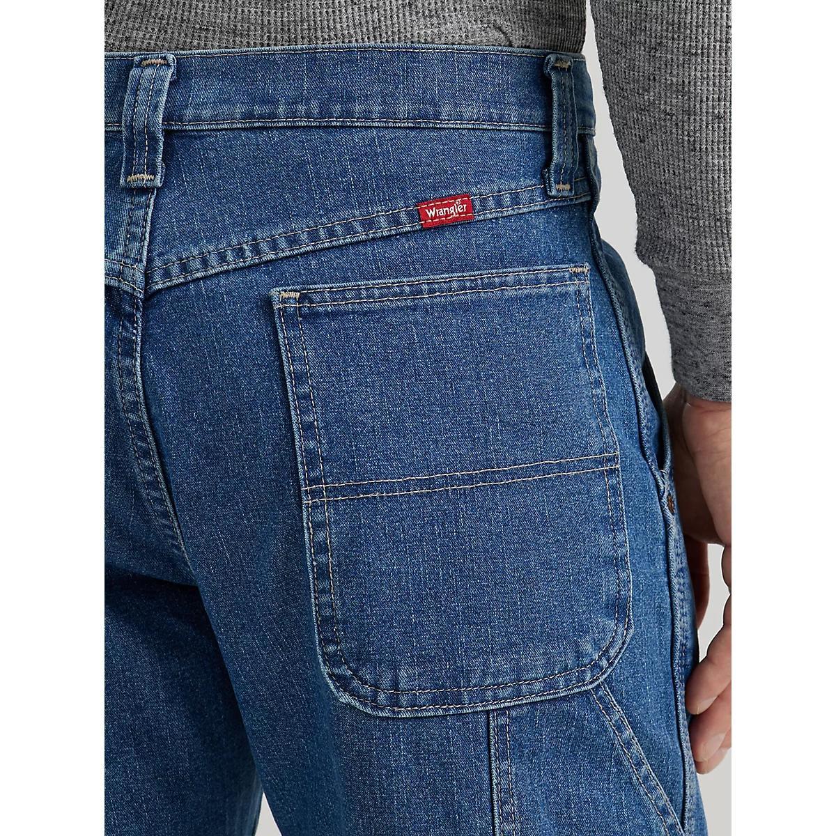 Wrangler® Men's Five Star Premium Carpenter Jean in Mid Indigo Product Image
